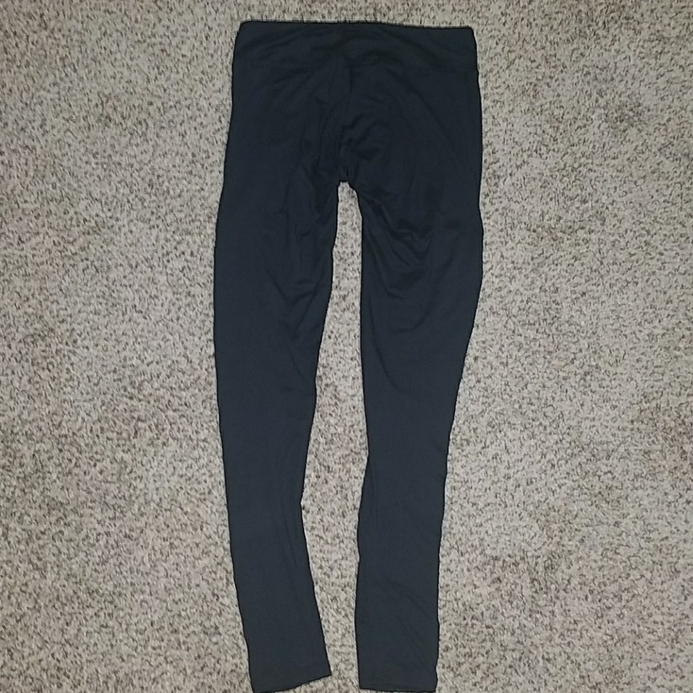 Criss cross mesh black womens leggings - Picture 3 of 5